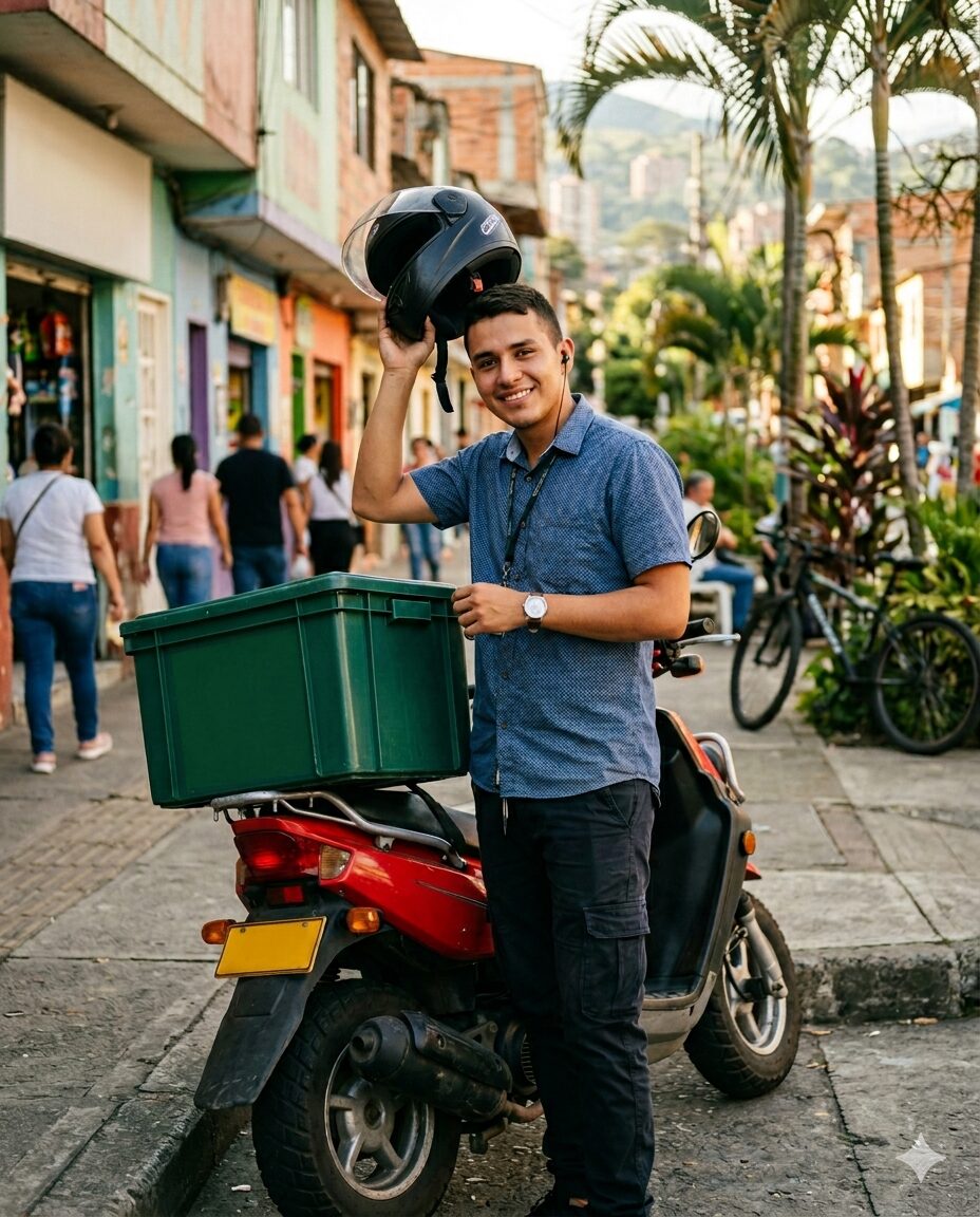 Central Pharmacy courier delivering an order