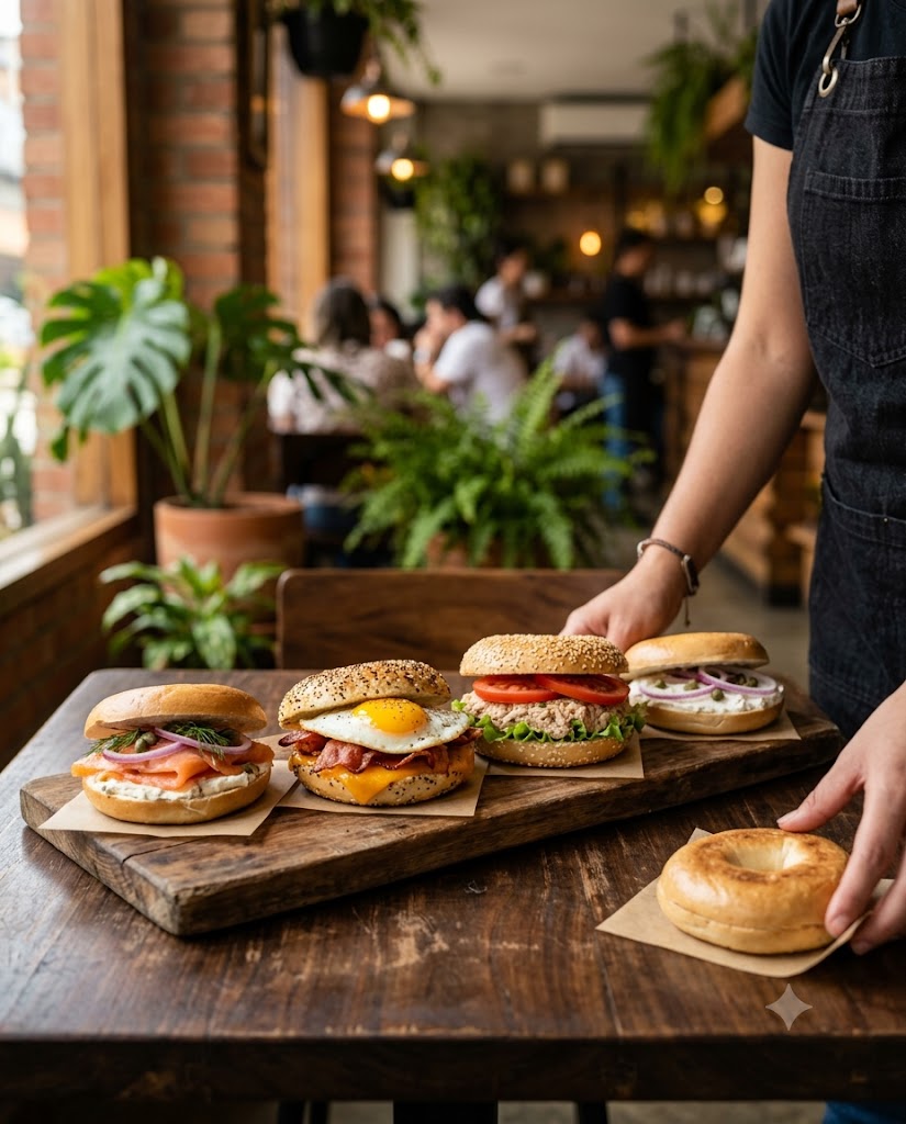 Bagel and sandwich platter